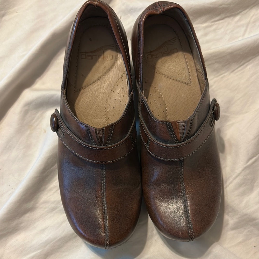 Dansko Brown Leather Loafers Slip-Ons